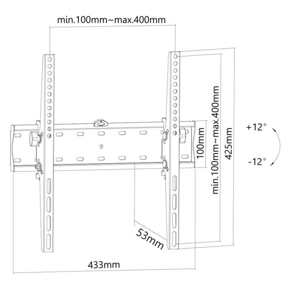 Neomounts FPMA-W350BLACK/Držák displeje/na stěnu/32-55"/sklopný/VESA 400X400/nosn. 40kg/černý