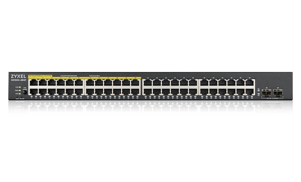 ZyXEL GS1900-48HPv2, 48-port GbE L2 Smart Switch, 170 Watt, rackmount