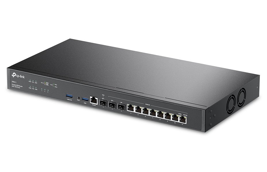 TP-Link ER8411 Omada VPN Router, 2x 10Gbit + 1x Gbit LAN/WAN, 8x Gbit LAN