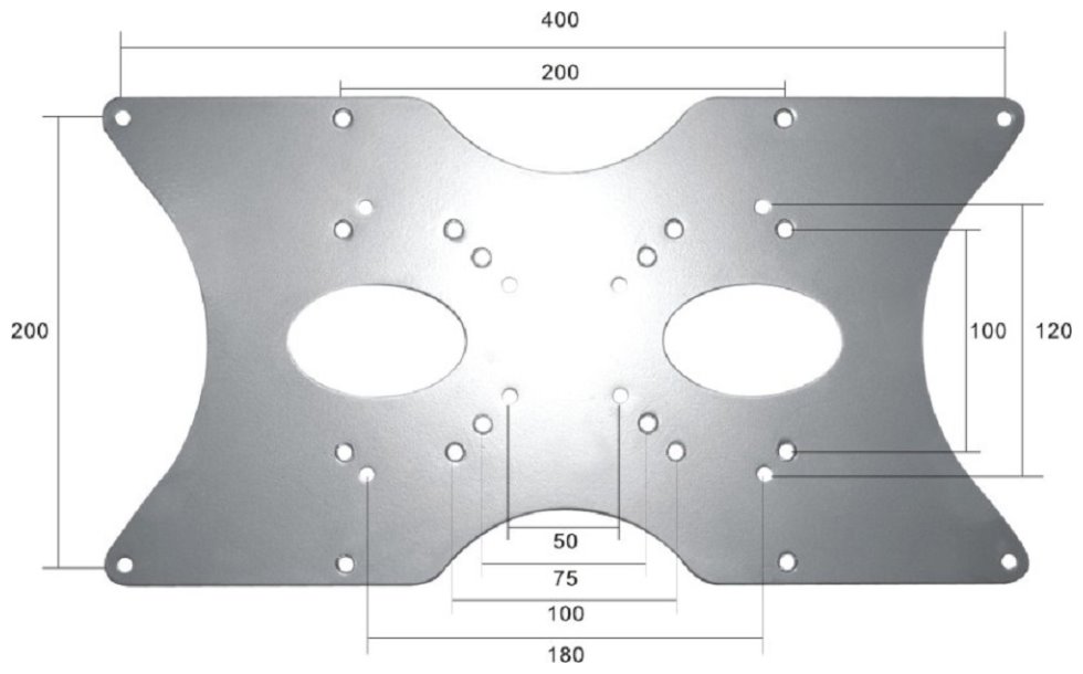 Neomounts  FPMA-VESA400 / VESA Adaptér / VESA (50,75,100, 200x100) mm na (200, 120x180, 400x200) mm / Stříbrný
