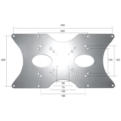 Neomounts  FPMA-VESA400 / VESA Adaptér / VESA (50,75,100, 200x100) mm na (200, 120x180, 400x200) mm / Stříbrný