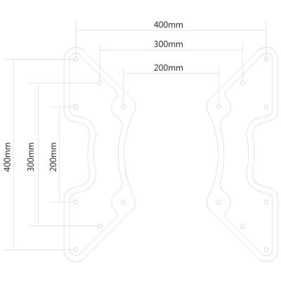 Neomounts  FPMA-VESA440 / VESA Conversion Plate - VESA 200x200 to 400x200, 400x400 / Black