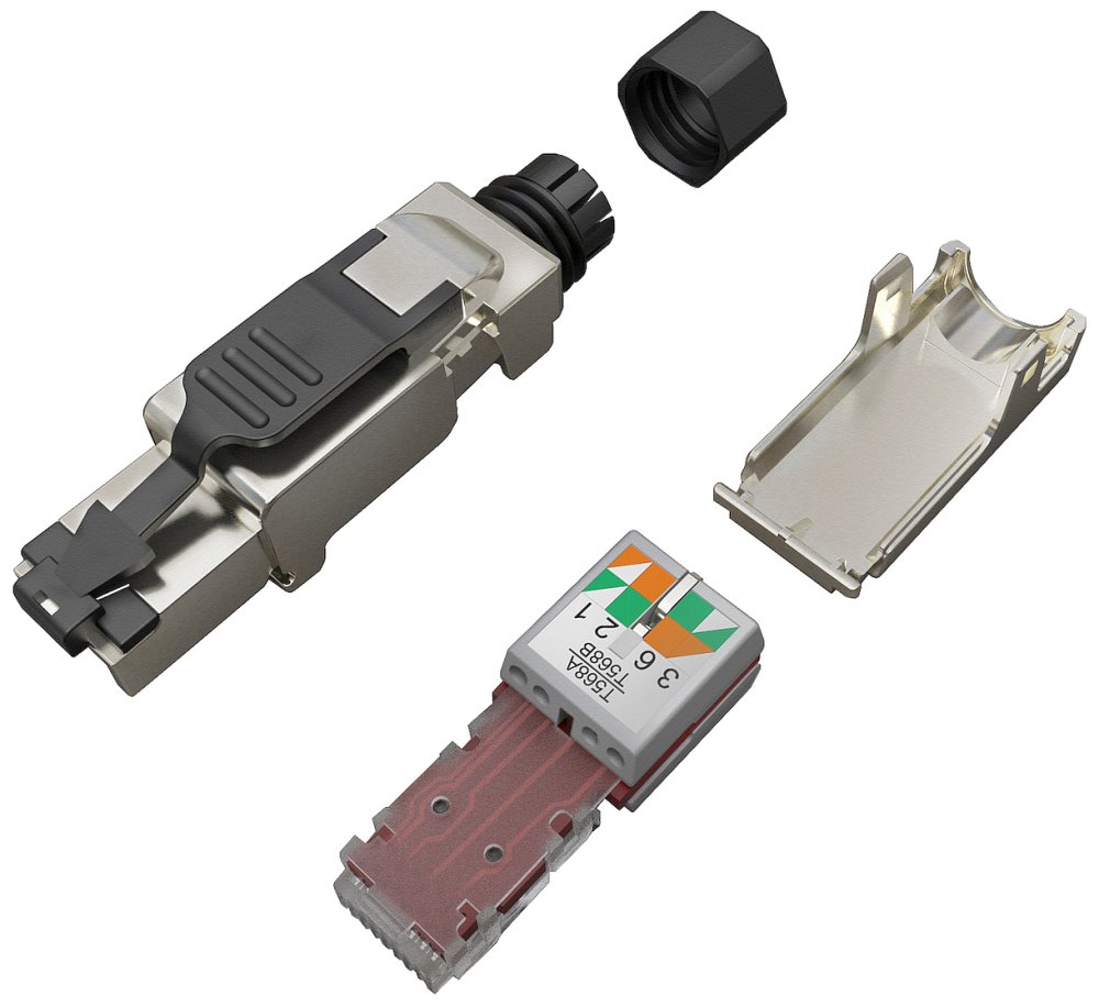 Solarix Konektor MPTL univerzální RJ45 CAT6 STP samořezný SXRJ45-6-STP-BK-SA
