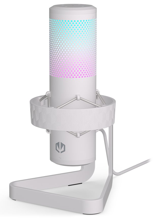 Endorfy streamovací mikrofon  AXIS Streaming OWH / RGB efekt / stojánek / USB / bílý