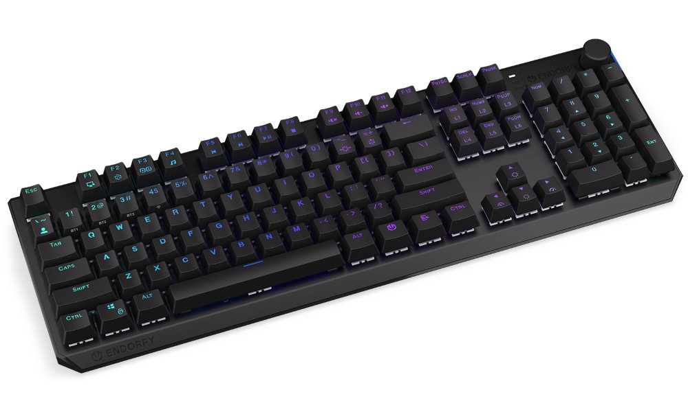Endorfy herní klávesnice Thock Wireless Red / red sw. / bezdrátová / mechanická / US layout / černá RGB