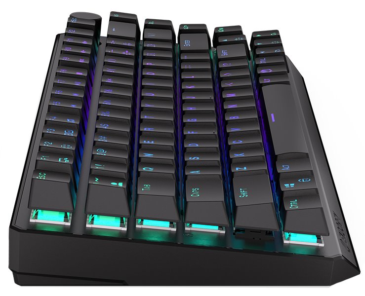 Endorfy herní klávesnice Thock 75% Wireless Red / RGB / red sw. / bezdrátová / mechanická / US layout / zkrácená /černá