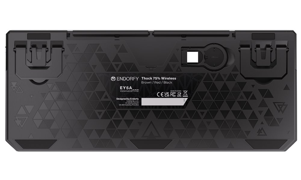 Endorfy herní klávesnice Thock 75% Wireless Red / RGB / red sw. / bezdrátová / mechanická / US layout / zkrácená /černá