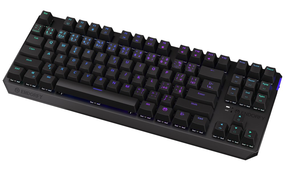 Endorfy herní klávesnice Thock TKL Wireless Black / RGB / black sw. / bezdrátová / mechanická / CZ/SK layout / černá