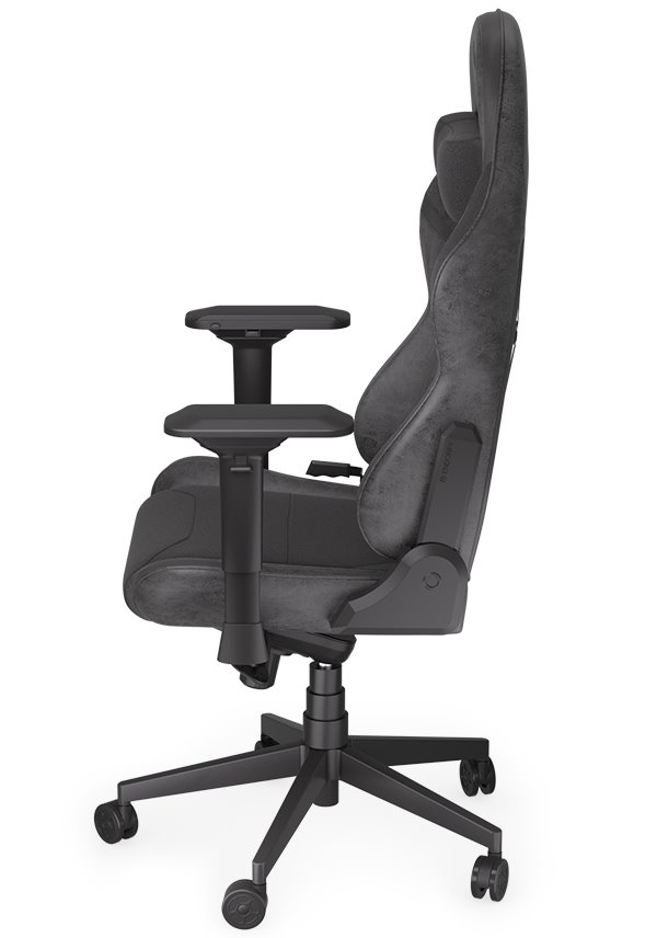 Endorfy herní židle Scrim BK / kombinace textil / kůže / černá