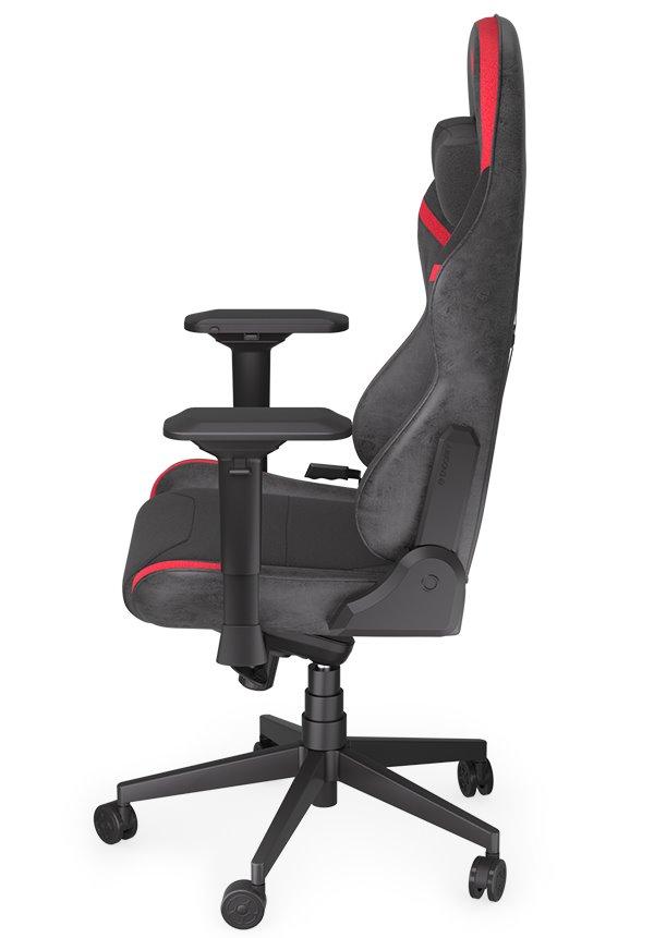 Endorfy herní židle Scrim RD / kombinace textil / kůže / černočervená