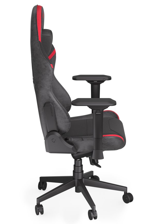 Endorfy herní židle Scrim RD / kombinace textil / kůže / černočervená