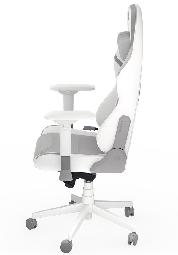 Endorfy herní židle Scrim OWH / kombinace textil / kůže/ bílá