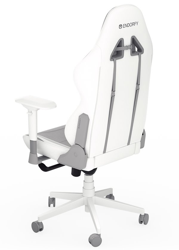 Endorfy herní židle Scrim OWH / kombinace textil / kůže/ bílá