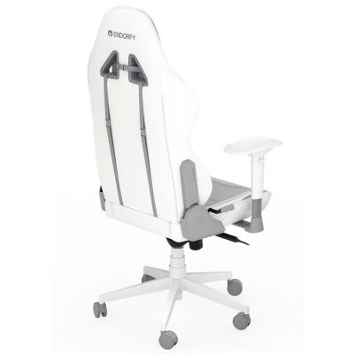 Endorfy herní židle Scrim OWH / kombinace textil / kůže/ bílá