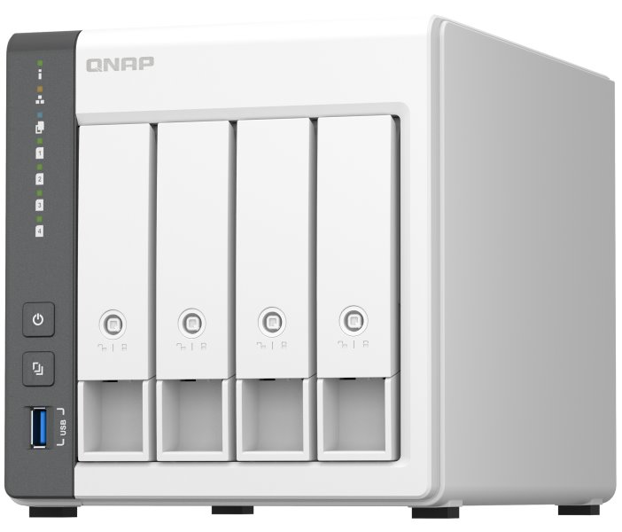 QNAP TS-433-4G   4x SATA/ 4GB RAM/ 1x GbE/ 1x 2,5GbE/ 2x USB 2.0/ 1x USB 3.2