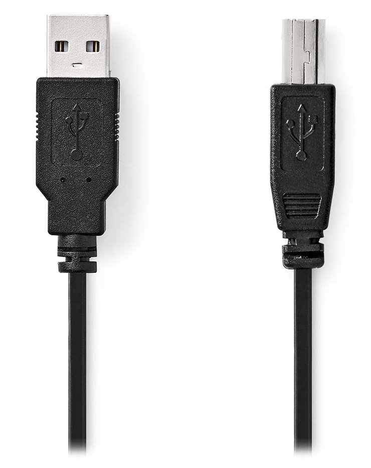 NEDIS kabel USB 2.0/ zástrčka USB-A - zástrčka USB-B/ k tiskárně apod./ černý/ bulk/ 3m