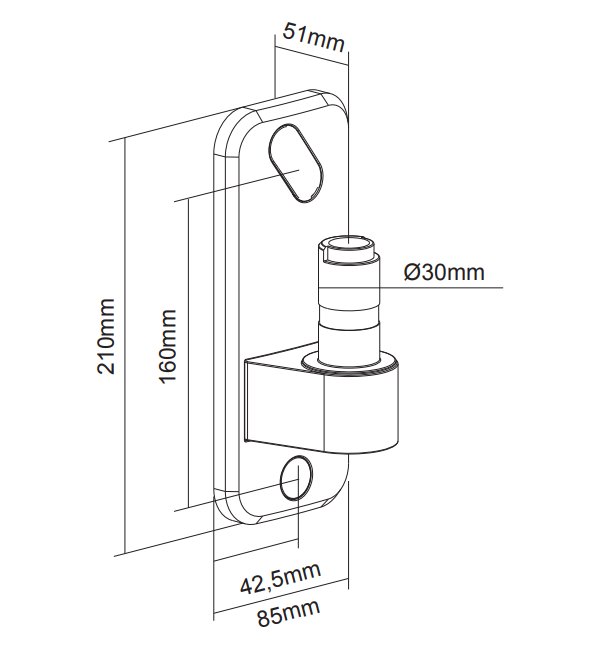 Neomounts AWL75-450BL / adaptér na zeď pro DS70/DS75-450BL1/2 / černý