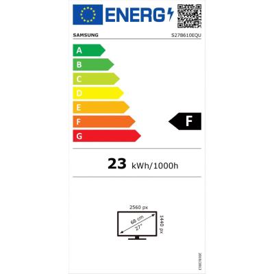 Samsung ViewFinity S61B 27" / QHD 2560x1440 / IPS / 5ms / 75Hz / Jack/HDMI/DP/PIVOT/VESA