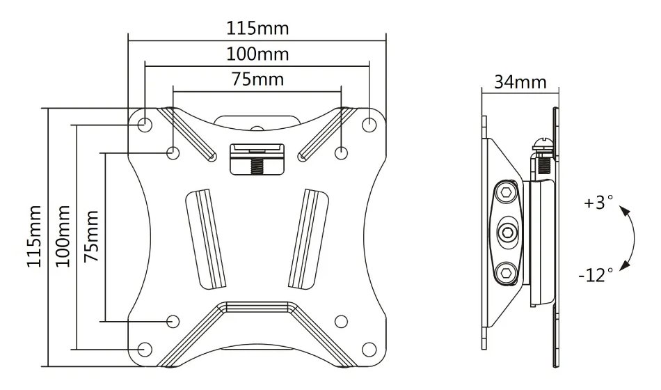 Neomounts Select  NM-W60BLACK / Flat Screen Wall Mount (tilt) / Black