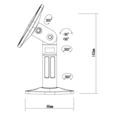 Neomounts  SPEAKER-W100 / Speaker Wall- & Ceiling Mount (set of 2 pieces) / Creme