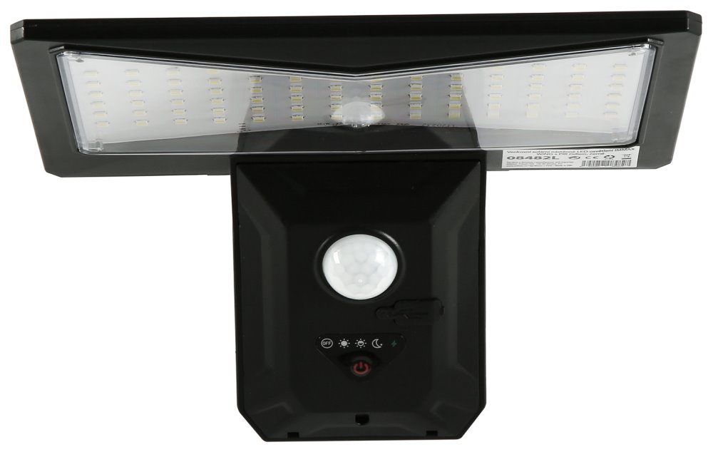 IMMAX WING venkovní solární nástěnné LED osvětlení s PIR čidlem, černé, 4W