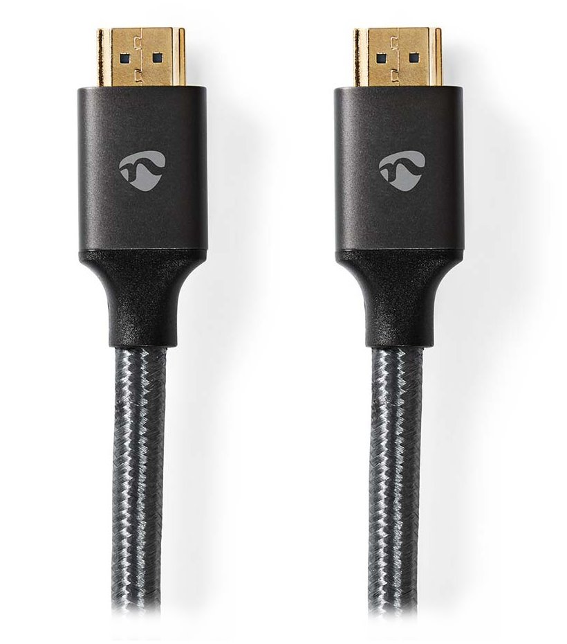 NEDIS PROFIGOLD High Speed HDMI 2.0 kabel s ethernetem/ 4K@60Hz/ zlacené konektory HDMI-HDMI/ bavlna/ šedý/ BOX/ 10m