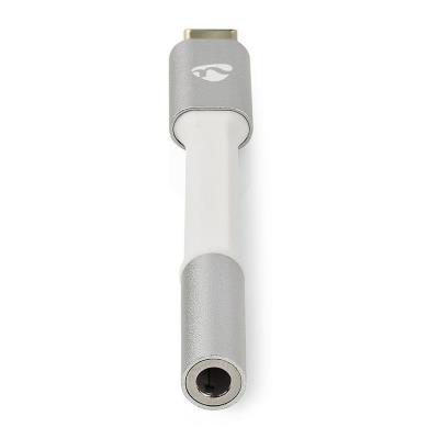 NEDIS PROFIGOLD USB-C/USB 2.0 adaptér/ USB-C zástrčka - 3,5 jack mm zásuvka/ nylon/ stříbrný/ BOX/ 8cm
