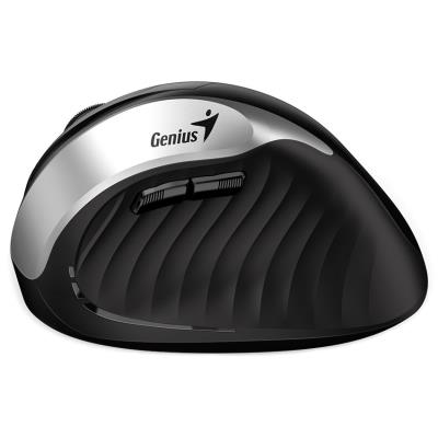 GENIUS Ergo 8250S Silver Grey/ vertikální/ 1600 dpi/ bezdrátová/ 6tlačítek/ tichá/ černostříbrná