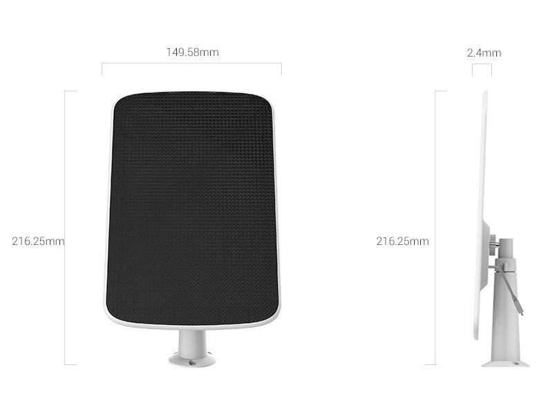 EZVIZ solární panel F/ 4,2W/ IP65/ USB-C/ kompatibilní s EB8 4G/ černý