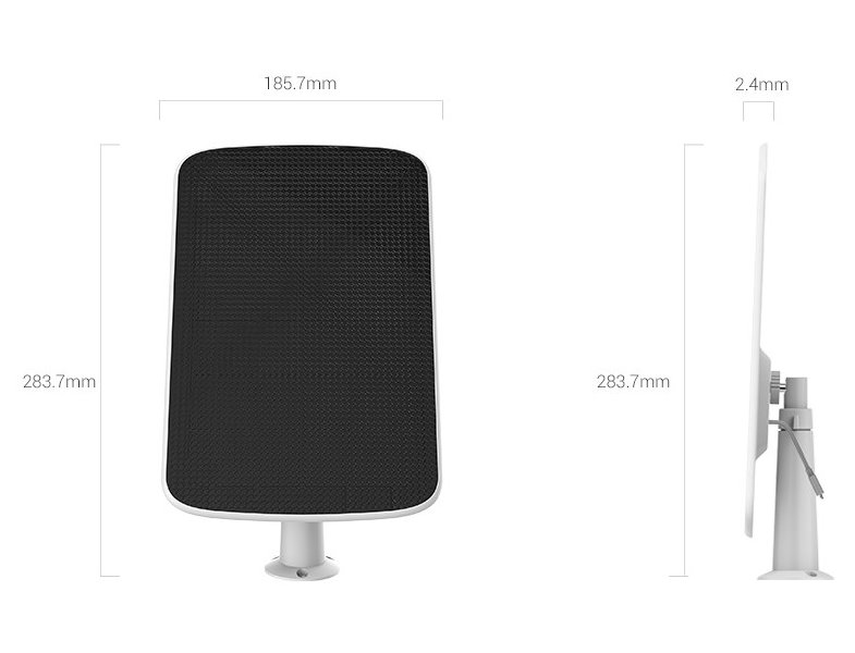 EZVIZ solární panel E/ 6,18W/ IP65/ USB-C/ kompatibilní s EB8 4G/ černý