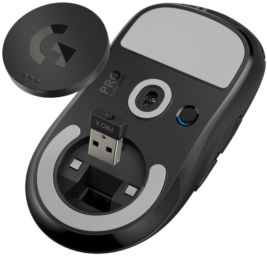 Logitech G Pro X Superlight/ myš /optická /bezdrátová/ HERO 25K/ černá