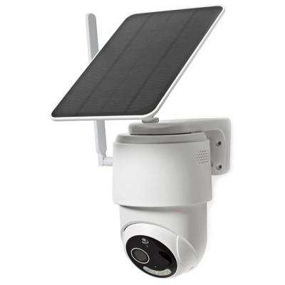 NEDIS IP kamera 4G solární/ venkovní/ IP65/ Wi-Fi/ 1080p/ PIR senzor/ USB-C/ microSD/ noční vidění/ Android/ iOS/ bílá