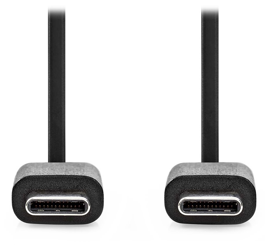 NEDIS kabel USB 2.0/ zástrčka USB-C - zástrčka USB-C/ černý/ bulk/ 1m