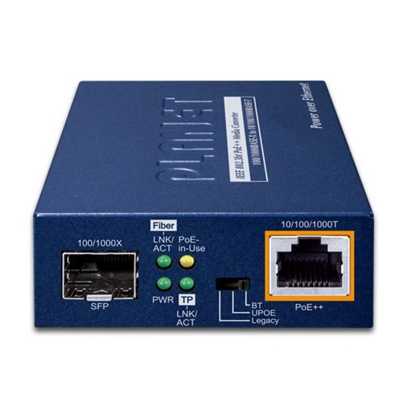 Planet GUP-805A-95W konvertor RJ45/SFP, 1Gbps, PoE injektor 802.3bt 95W