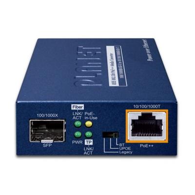 Planet GUP-805A-95W konvertor RJ45/SFP, 1Gbps, PoE injektor 802.3bt 95W