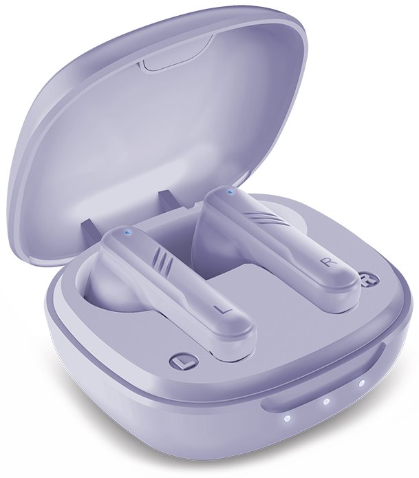 GENIUS bezdrátový headset TWS HS-M905BT Light Purple/ Bluetooth 5.3/ USB-C nabíjení/ fialová