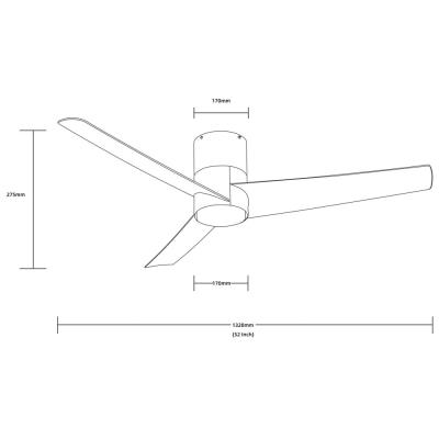 IMMAX NEO LITE FRESH SMART LED stropní svítidlo s ventilátorem 18W/40W Wi-Fi černé, TUYA