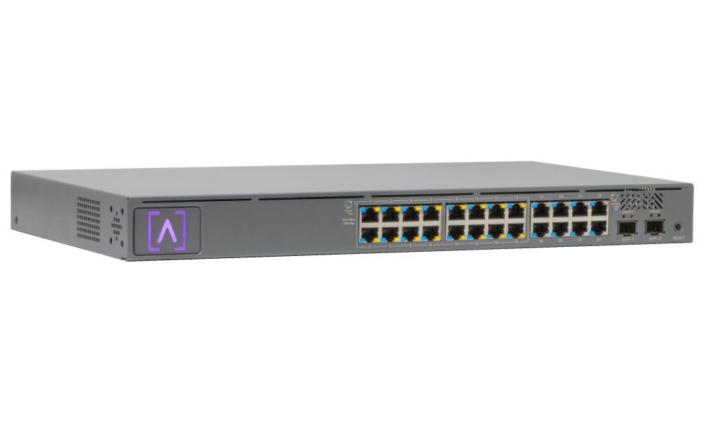 ALTA Switch 24 POE - 24x Gbit RJ45, 2x SFP+ port, 16x PoE+ (PoE budget 240W)