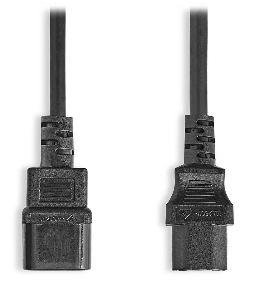 NEDIS napájecí prodlužovací kabel/ konektor IEC-320-C14/ konektor IEC-320-C13/ černý/ bulk/ 5m