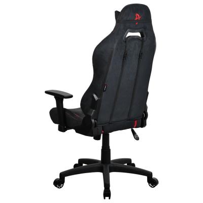 AROZZI herní židle TORRETTA SuperSoft/ látkový povrch/ černočervená