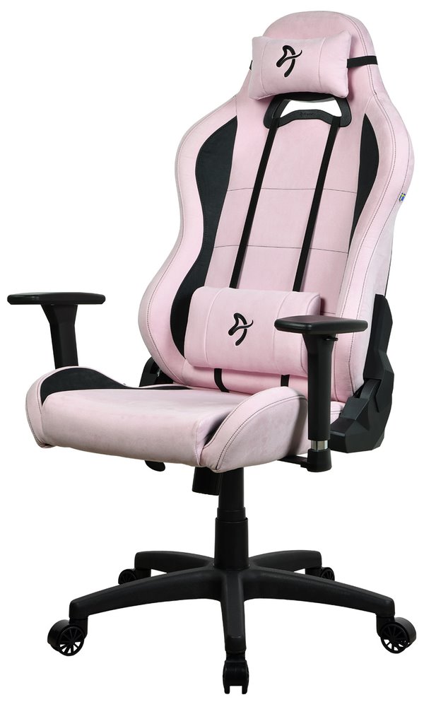 AROZZI herní židle TORRETTA SuperSoft/ látkový povrch/ růžová