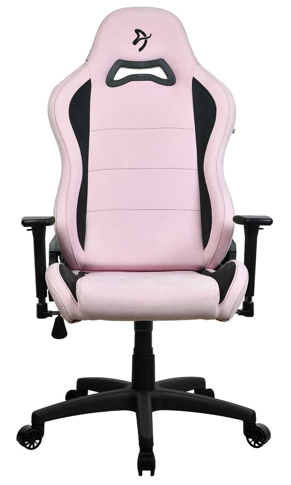 AROZZI herní židle TORRETTA SuperSoft/ látkový povrch/ růžová