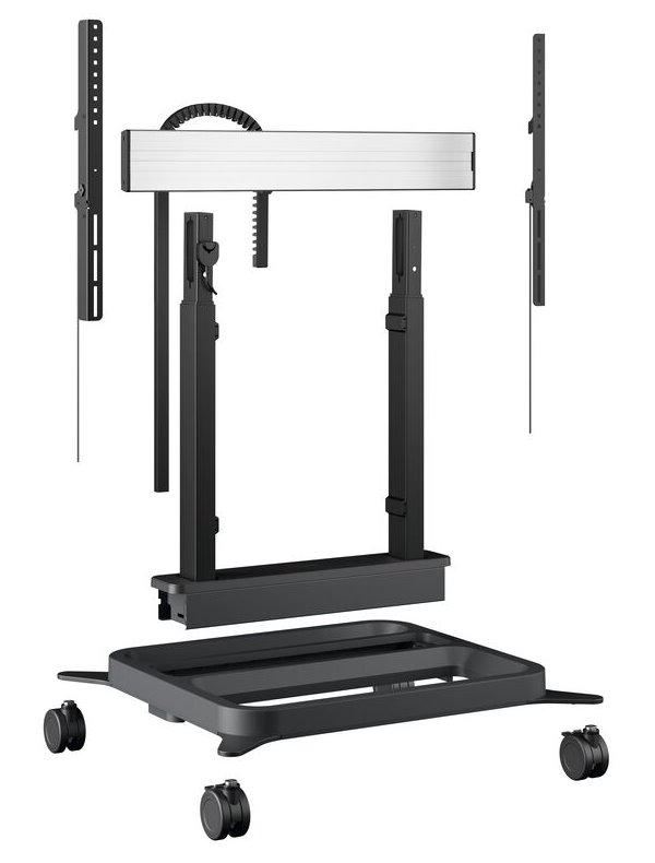 Vogels RISE Elektrický pojízdný TV lift, prémiová kolečka, rychlost 80 mm/s černý