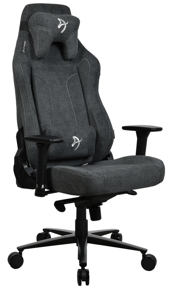 AROZZI herní židle VERNAZZA XL SoftFabric Dark Grey/ látkový povrch/ tmavě šedá