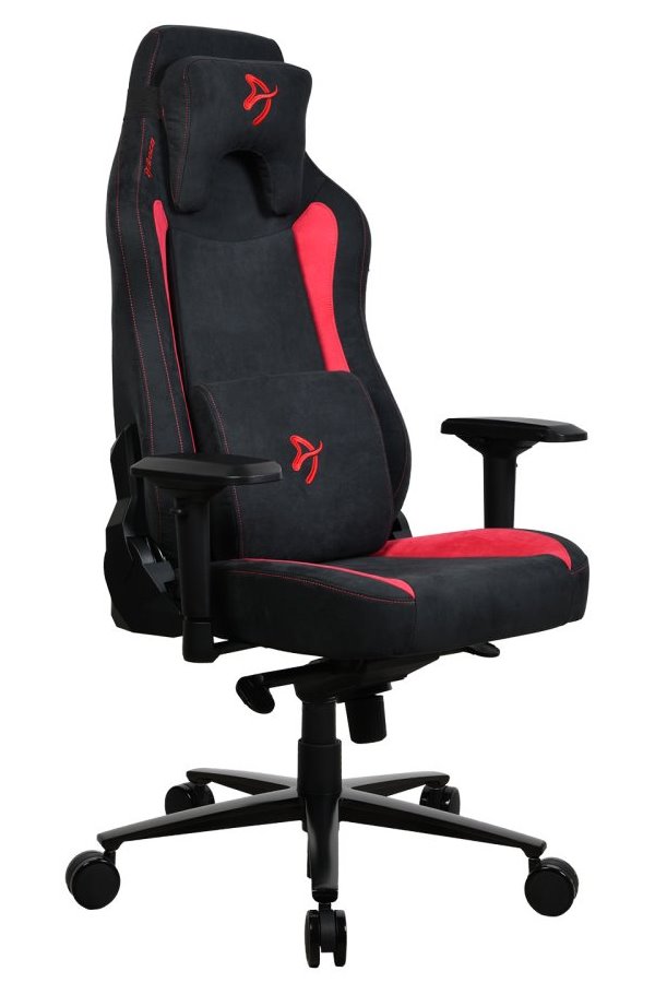 AROZZI herní židle VERNAZZA Supersoft Red/ látkový povrch/ černočervená