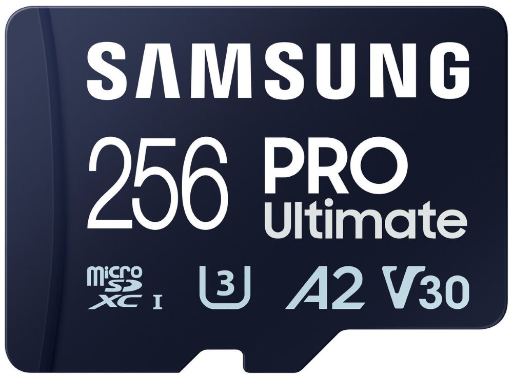 SAMSUNG PRO Ultimate MicroSDXC 256GB + SD Adaptér / CL10 UHS-I U3 / A2 / V30