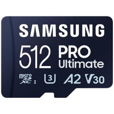 SAMSUNG PRO Ultimate MicroSDXC 512GB + SD Adaptér / CL10 UHS-I U3 / A2 / V30