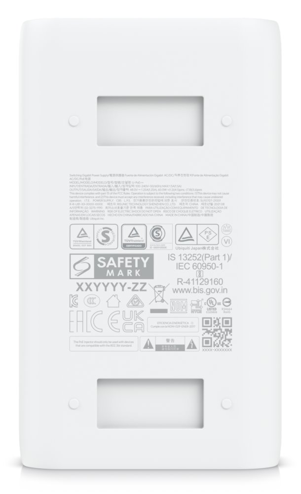 Ubiquiti UniFi PoE++ Adapter (60W) - Gigabit PoE injektor, 48V, 60W, včetně napájecího kabelu