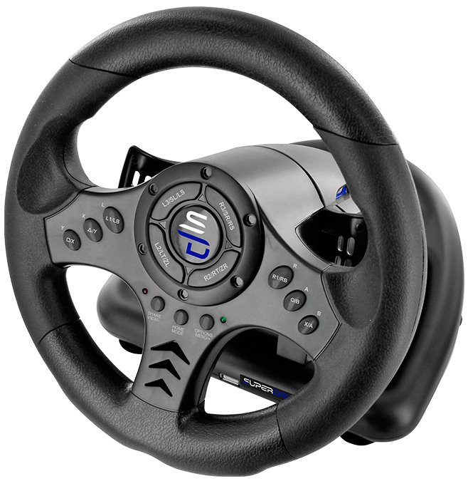 POŠKOZENÝ OBAL - SUPERDRIVE Sada volantu a pedálů SV450/ PS4/ Xbox One/ Xbox Series X/S / Nintendo Switch/ PC