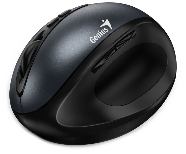 GENIUS Ergo 8300S Iron Grey/ vertikální/ 1600 dpi/ bezdrátová/ 7tlačítek/ tichá/ kovově šedá